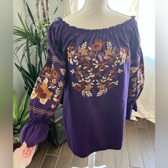 Free people fleur du jour long sleeve embroidered shirt dress with pockets - Picture 7 of 11